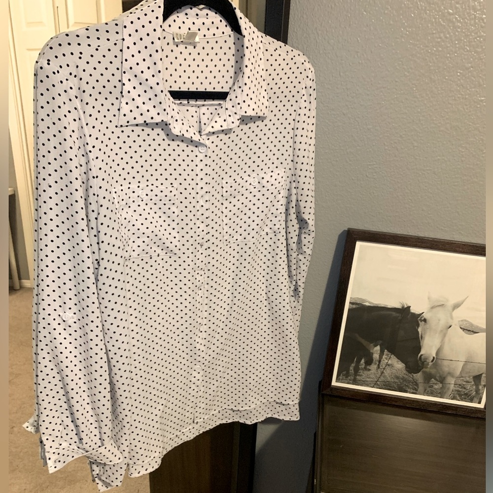 Spence Polka Dot Button Down